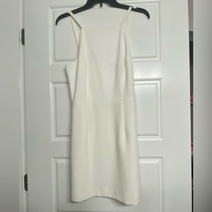 White Halter Mini Dress